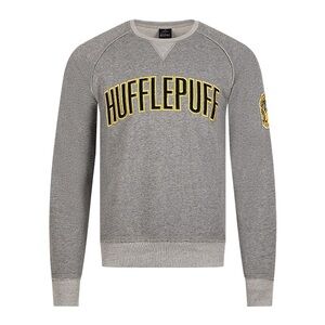 UNIVERSAL STUDIOS HARRY POTTER HUFFLEPUFF SWEATSHIRT GREY MENS SMALL